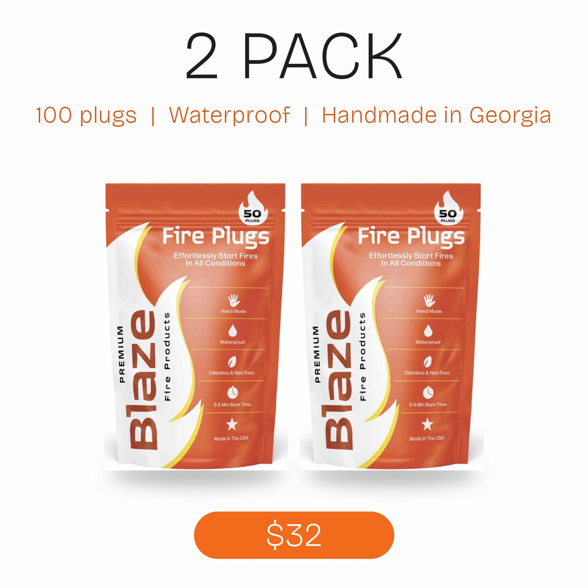 Blaze Fire Plugs, 50 Count